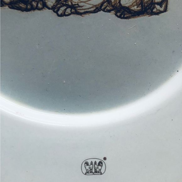 Golden Rabbit Enamelware Light Blue Bunny Rabbit Plate - Picture 3 of 4